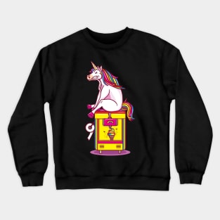 Cute Unicorn poops ice cream - Cute Ice Cream gift idea Crewneck Sweatshirt